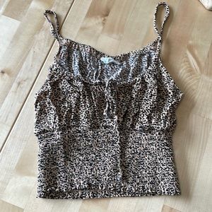 La hearts cropped tank